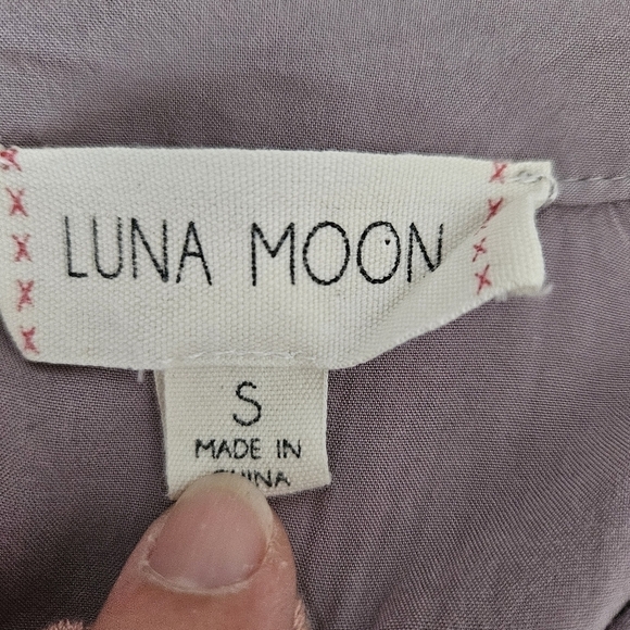 Luna Moon Womens Blouse Small Ramon Anthropologie Embroidered Long Sleeve - Picture 5 of 6